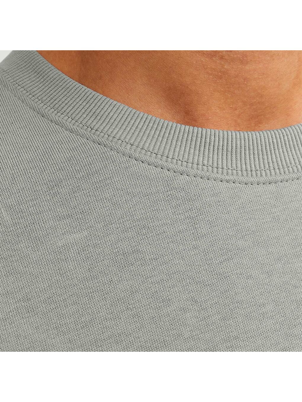 Star Basic Erkek Gri Bisiklet Yaka Sweatshirt-4