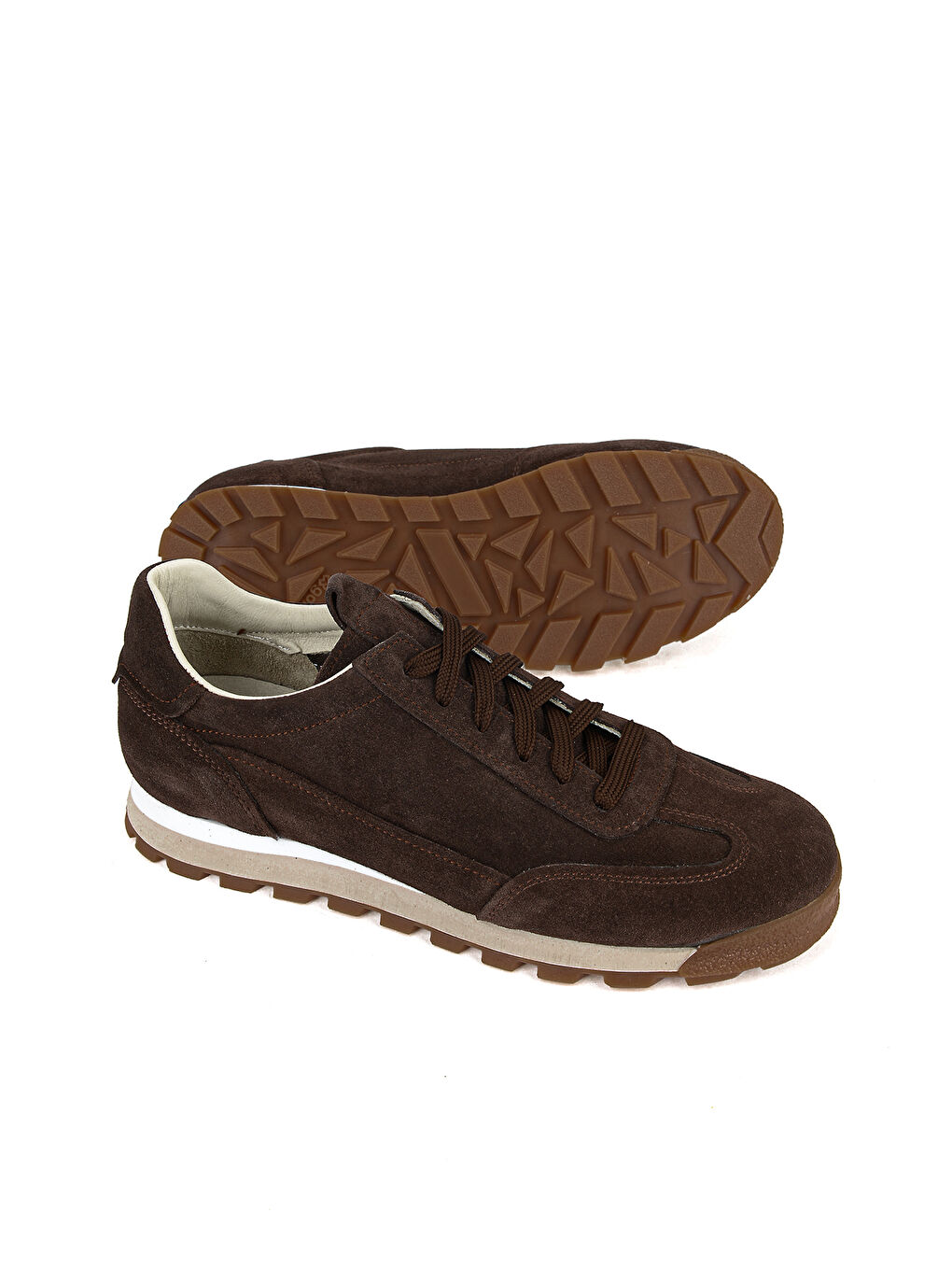 Kahverengi Erkek Hakiki Deri Sneaker 1611026Z1030 Kahve-3
