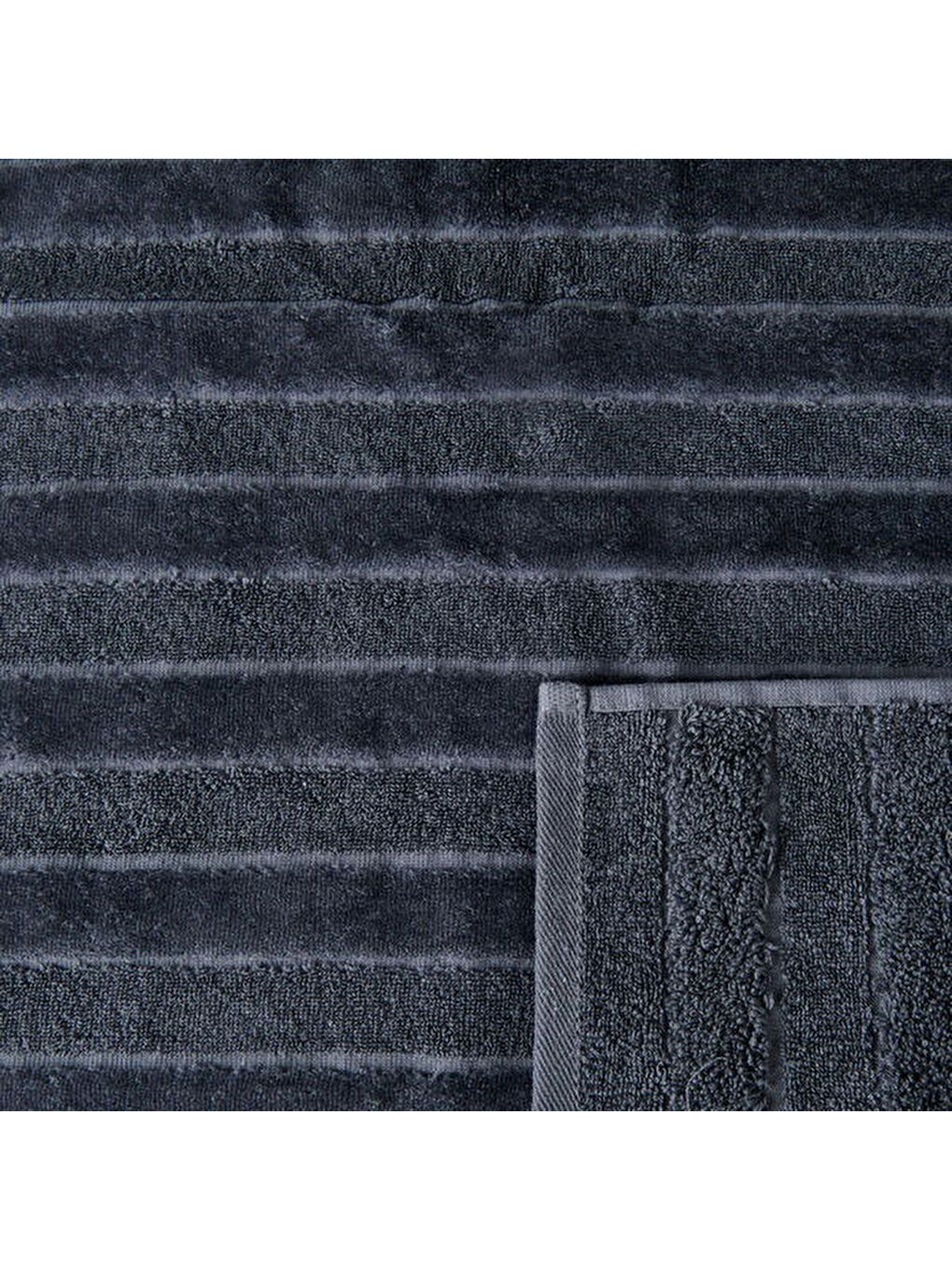 Evidea Soft Kadife Banyo Havlusu - Antrasit - 70x140 cm - 2