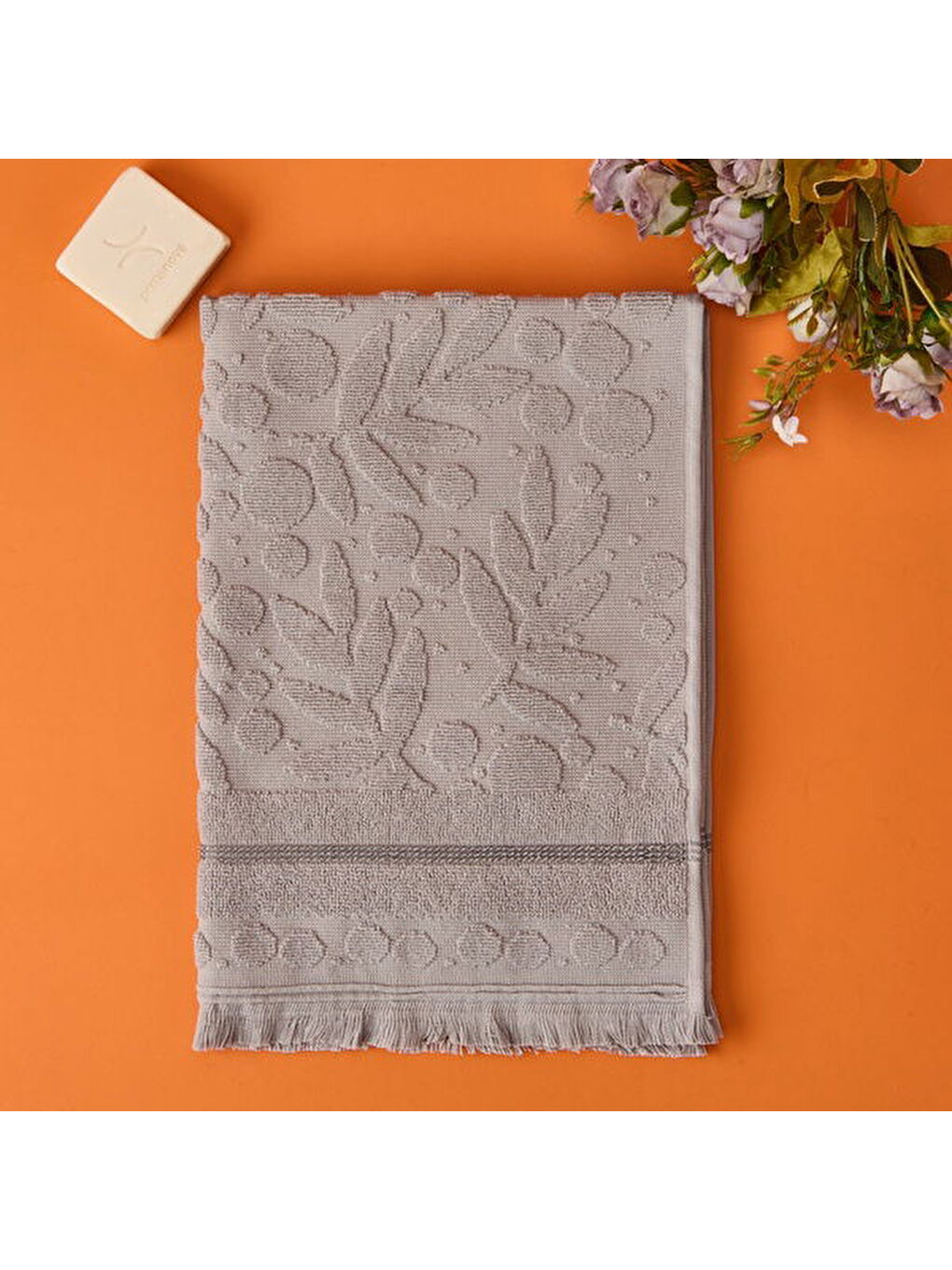 Evidea Soft Zeleno Ayak Havlusu - Gri - 50x70 cm