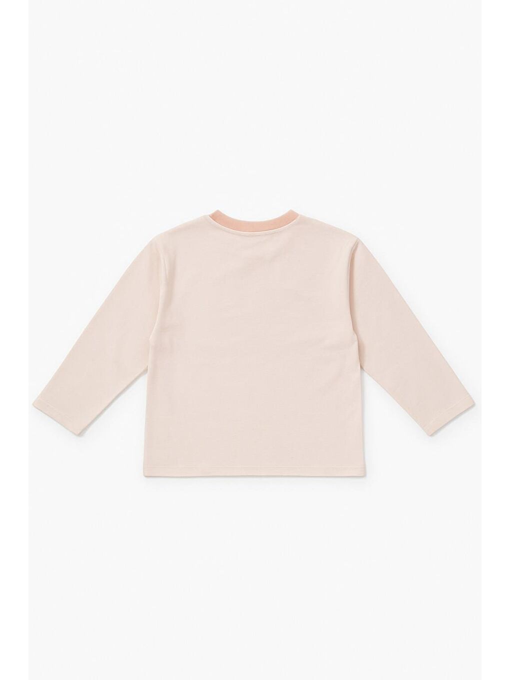 Kız Çocuk %100 Pamuklu Basic Uzun Kollu Tişört - Pembe (3-4 Yaş 8-9 Yaş)-1