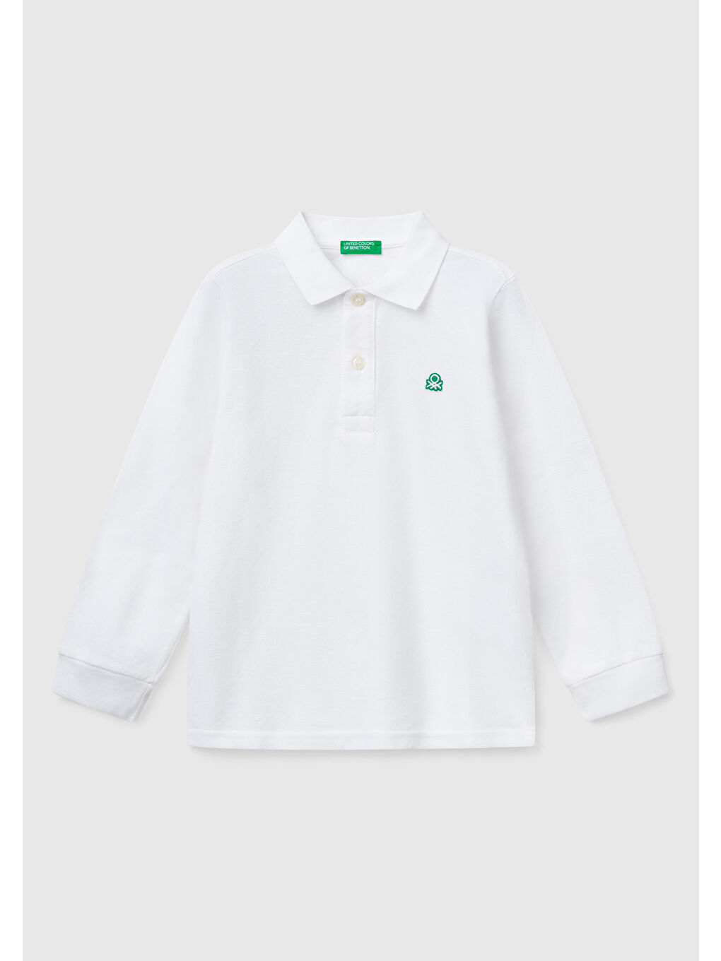 Erkek Çocuk Beyaz Logolu Polo Tişört