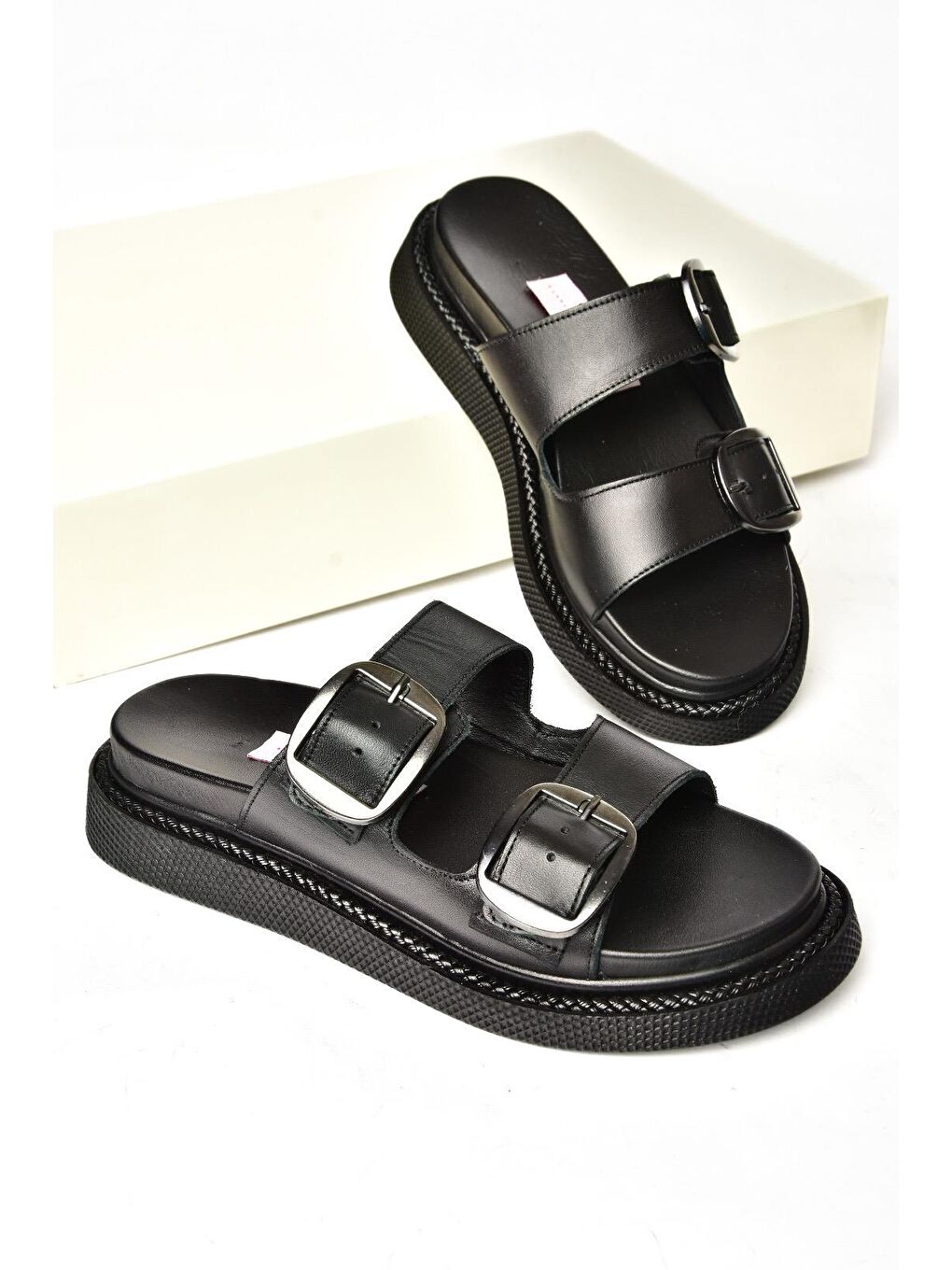 P5400332 Siyah Kadın Terlik-2