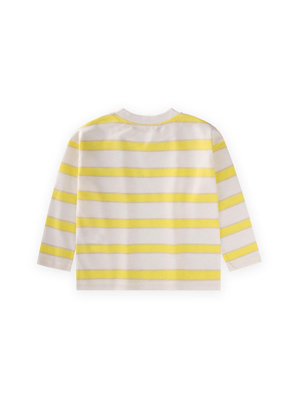 Çizgili Mevsimlik T-Shırt 1-10 Yaş Sarı Vizon Çizgili-1