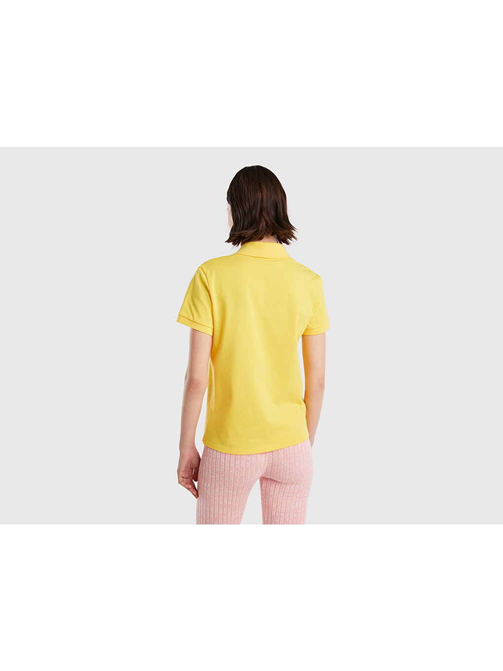 United Colors Of Benetton Kadın Sarı Meyve Logolu Polo T-Shirt - 2