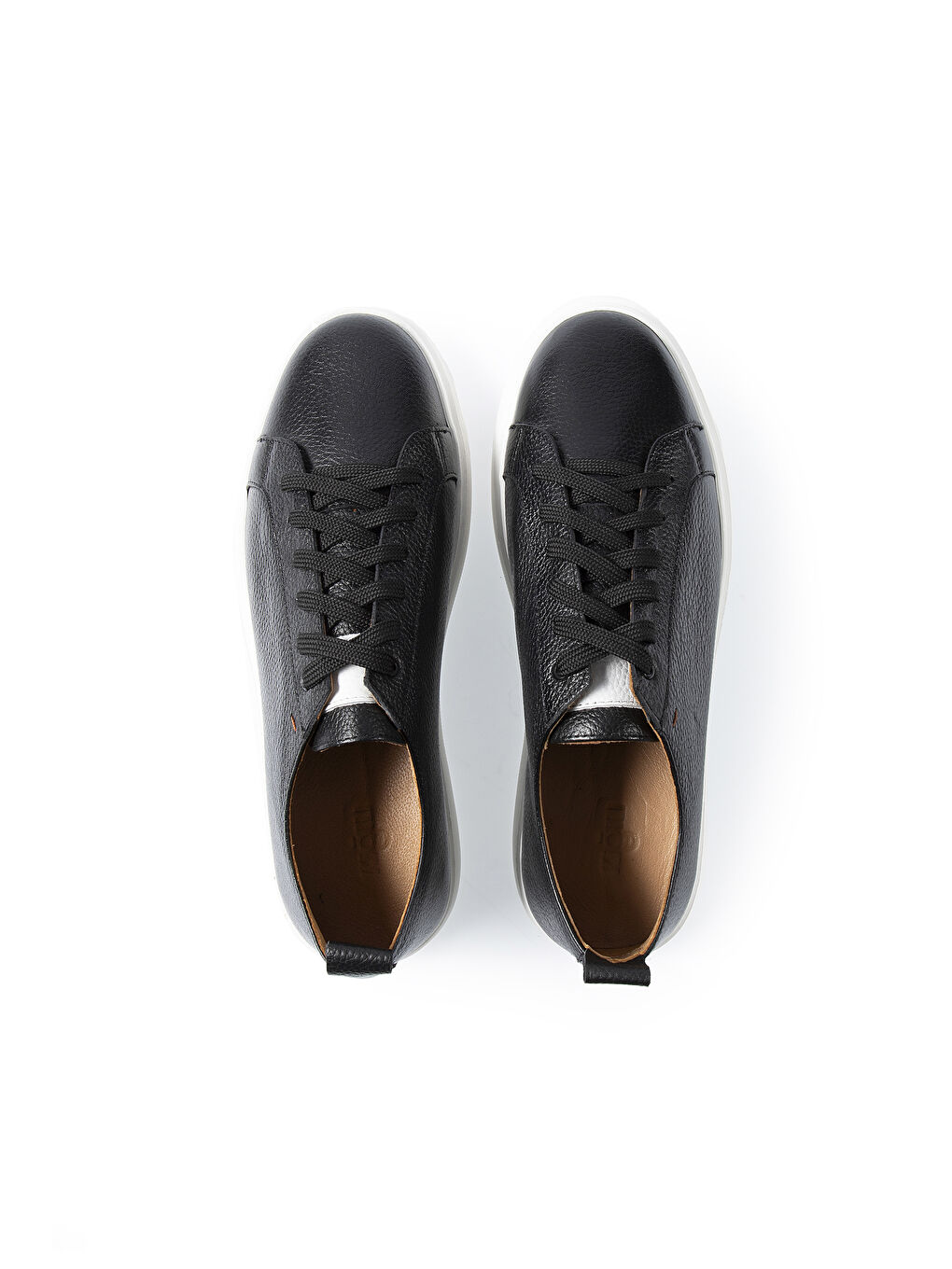 Siyah Sneaker Deri Ayakkabı-4