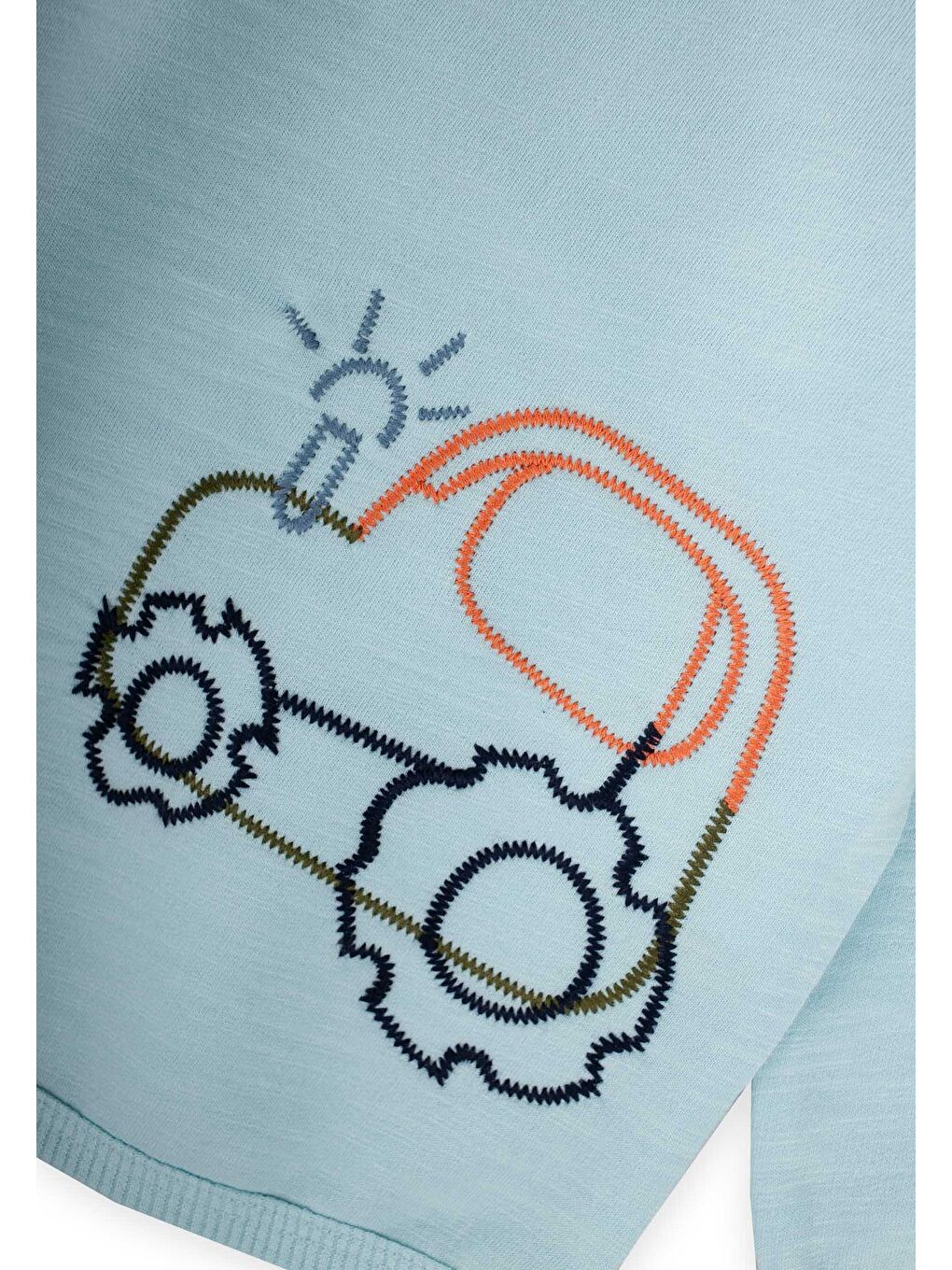 Traktör Nakışlı Sweatshirt 0-4 Yaş Mavi-2