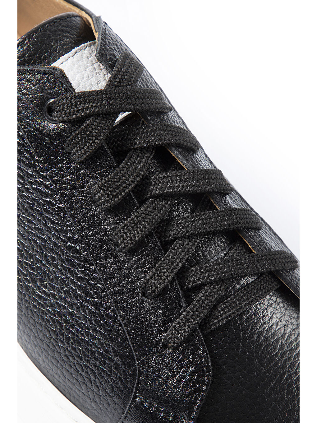 Siyah Sneaker Deri Ayakkabı-5