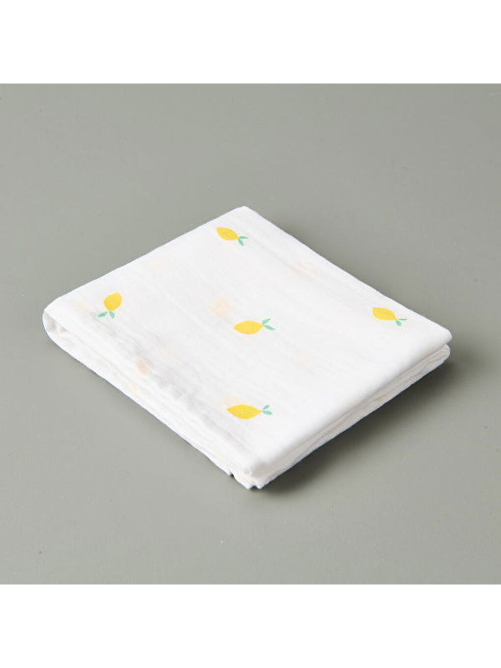 Soft Müslin Limon Desenli Kurulama Bezi - Beyaz - 40x60 cm-1
