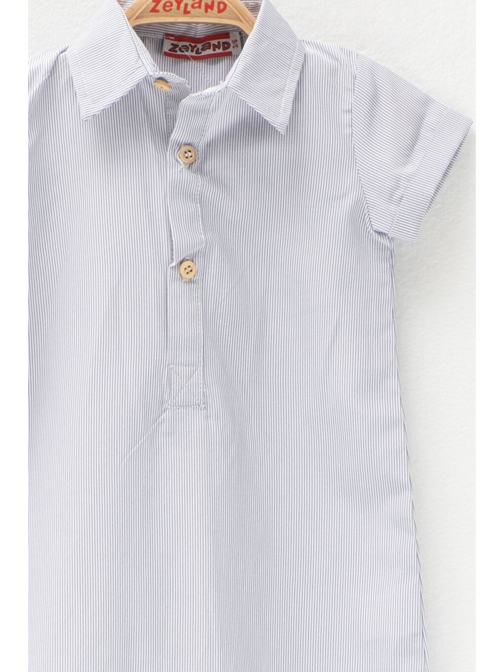 Erkek Bebek Gri Çizgili Dokuma Tulum (3-36Ay)-1