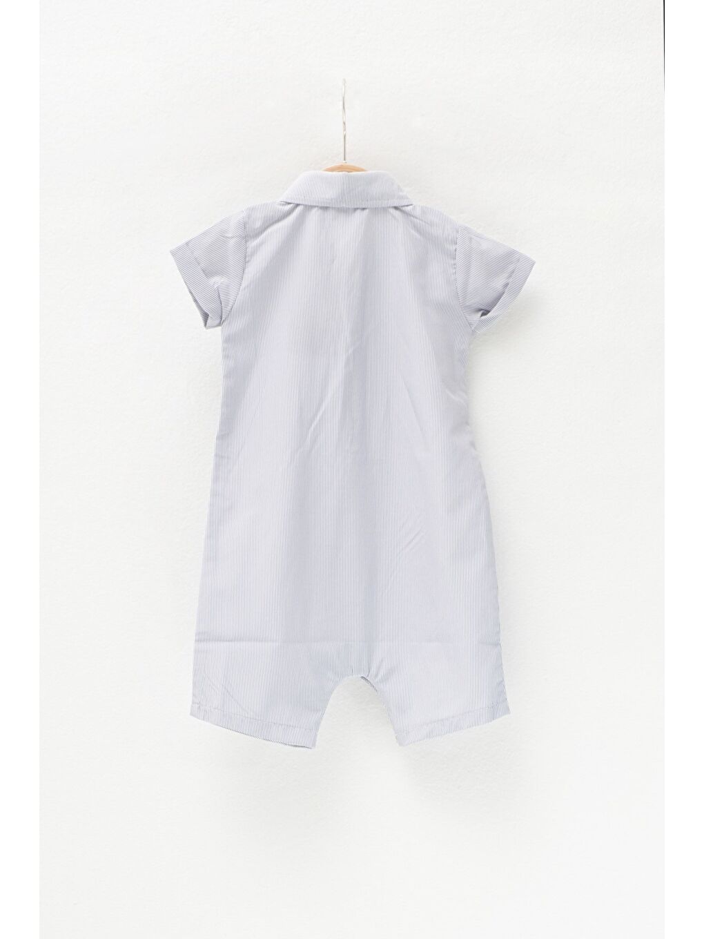 Erkek Bebek Gri Çizgili Dokuma Tulum (3-36Ay)-2