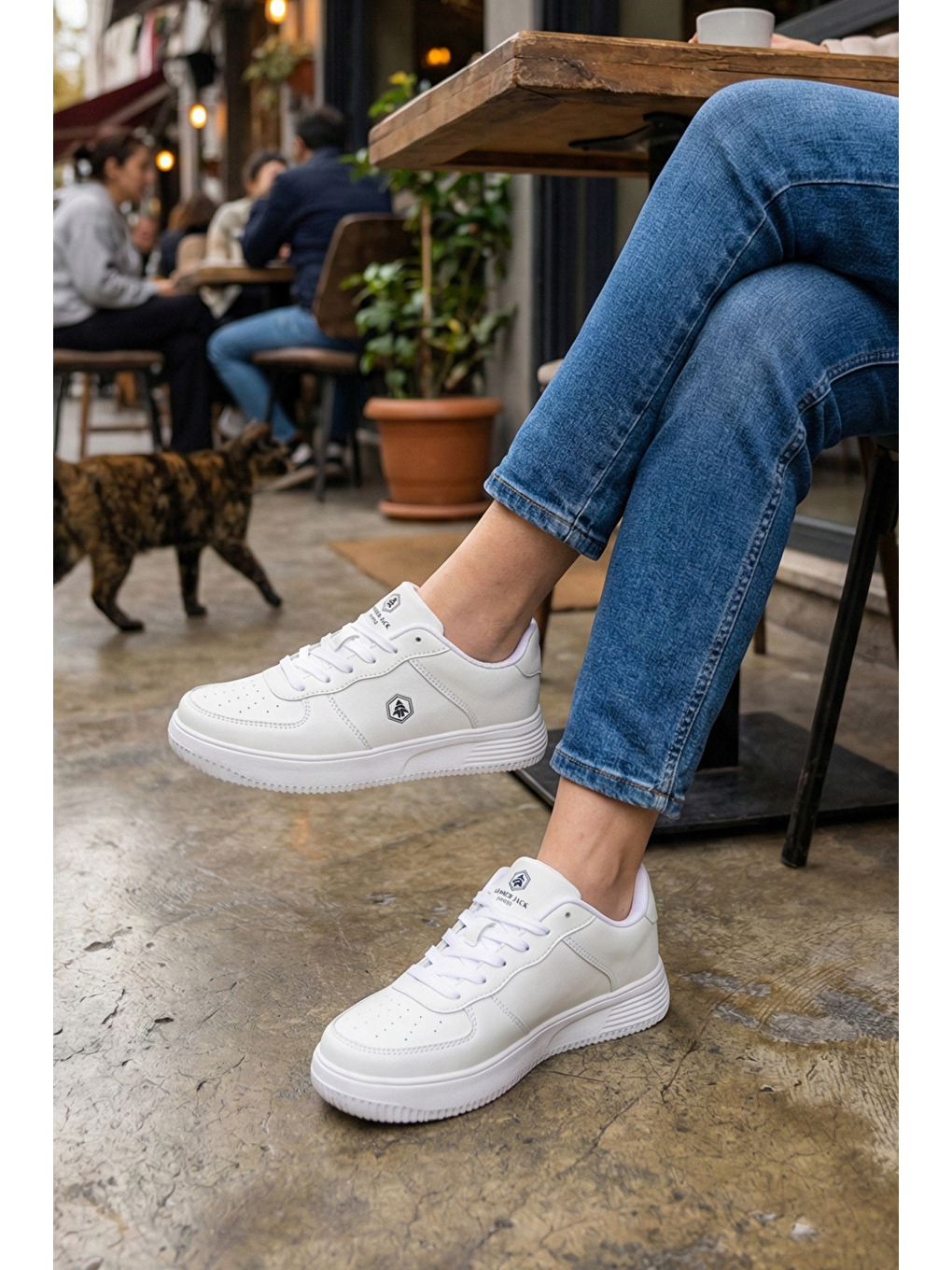 Gasella Kadın Beyaz Spor Ayakkabı-5