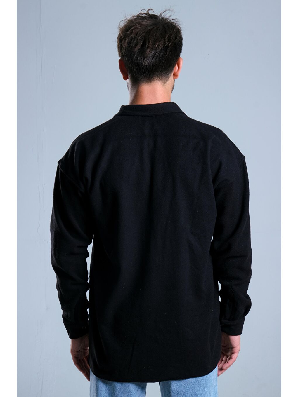 Siyah Tek Cepli Kaşe Oduncu Gömlek MAR 4155-6