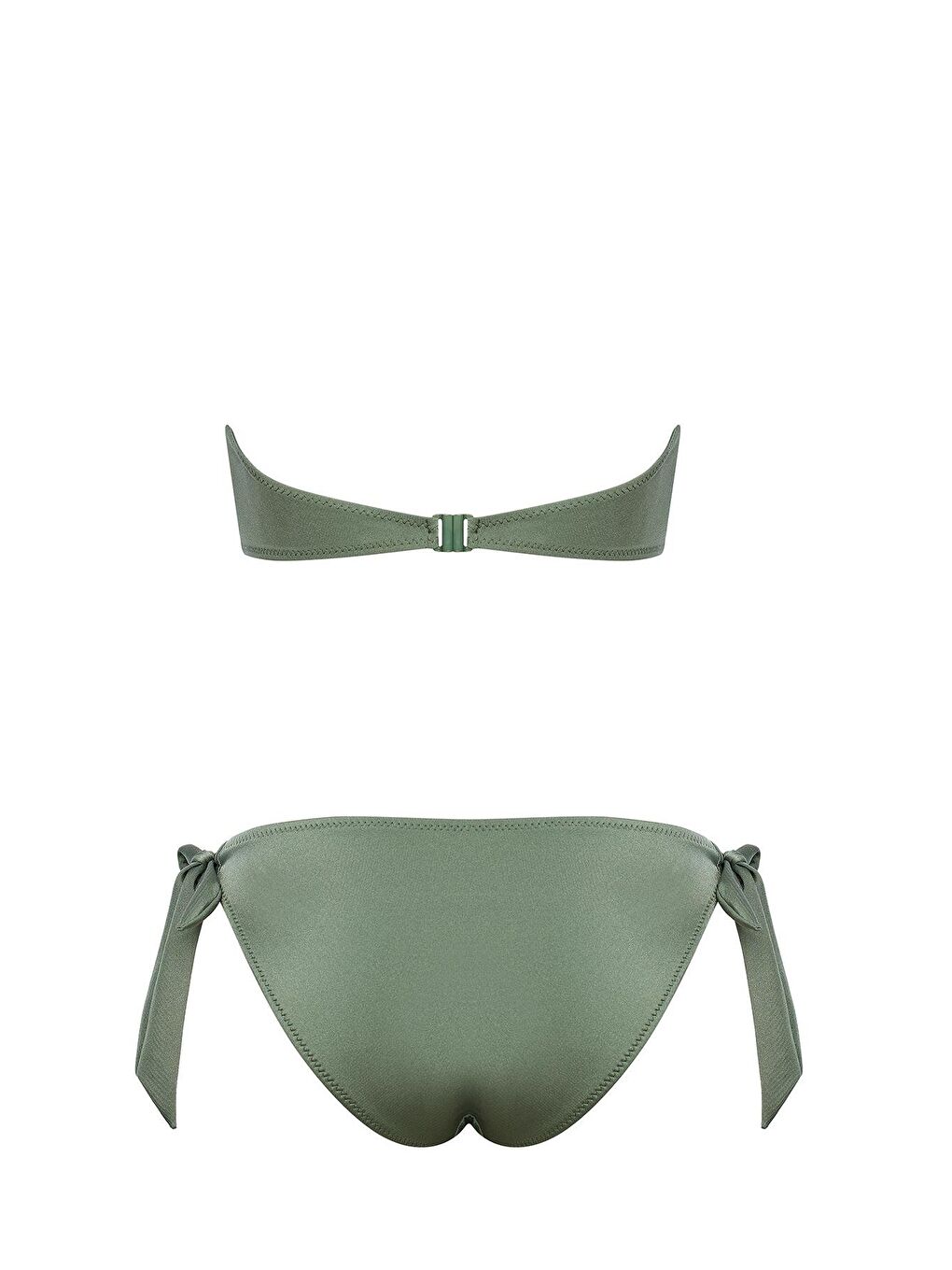 Petrol Aksesuarlı Straplez Bikini Takım-1