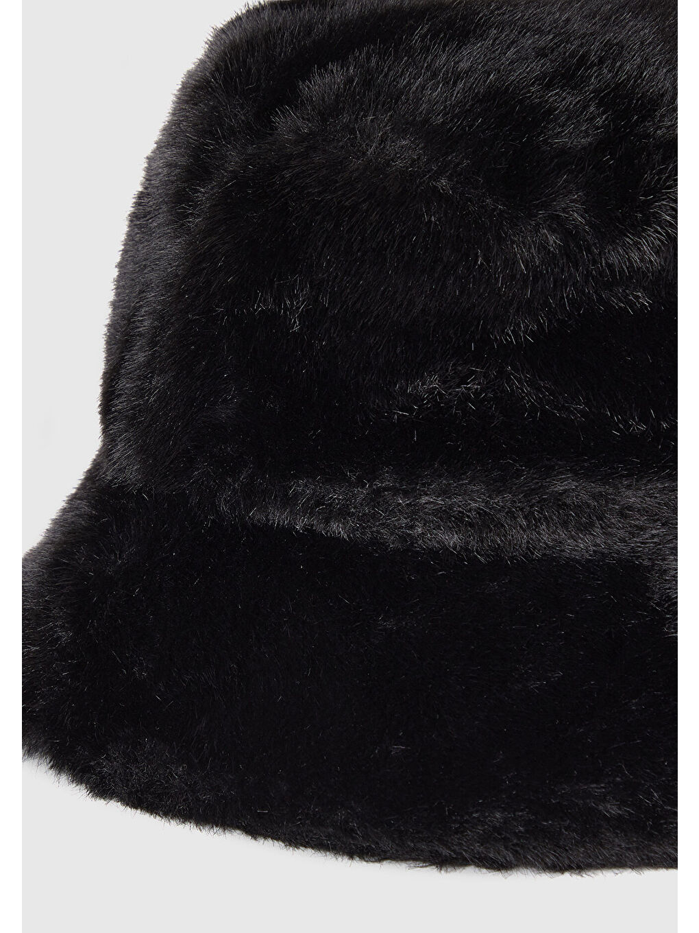 Kadın Siyah %100 Pamuk Düz Kova Şapka-2