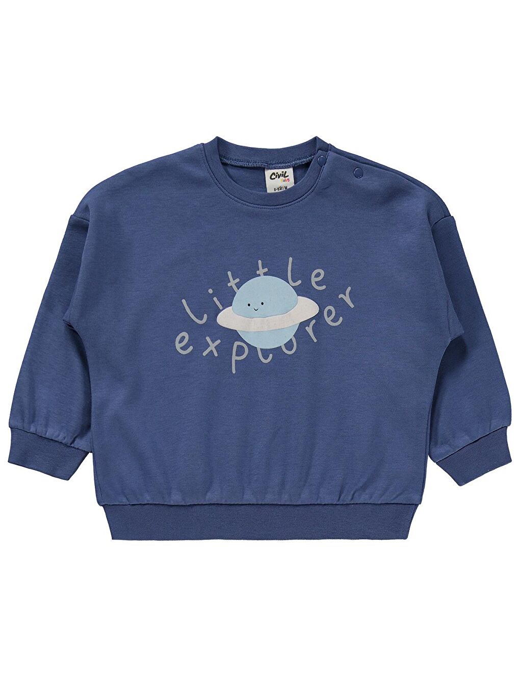 İndigo Baby Little Explorer Dünya Baskılı 6-18 Ay Takım - Mavi 9-12 Ay-1