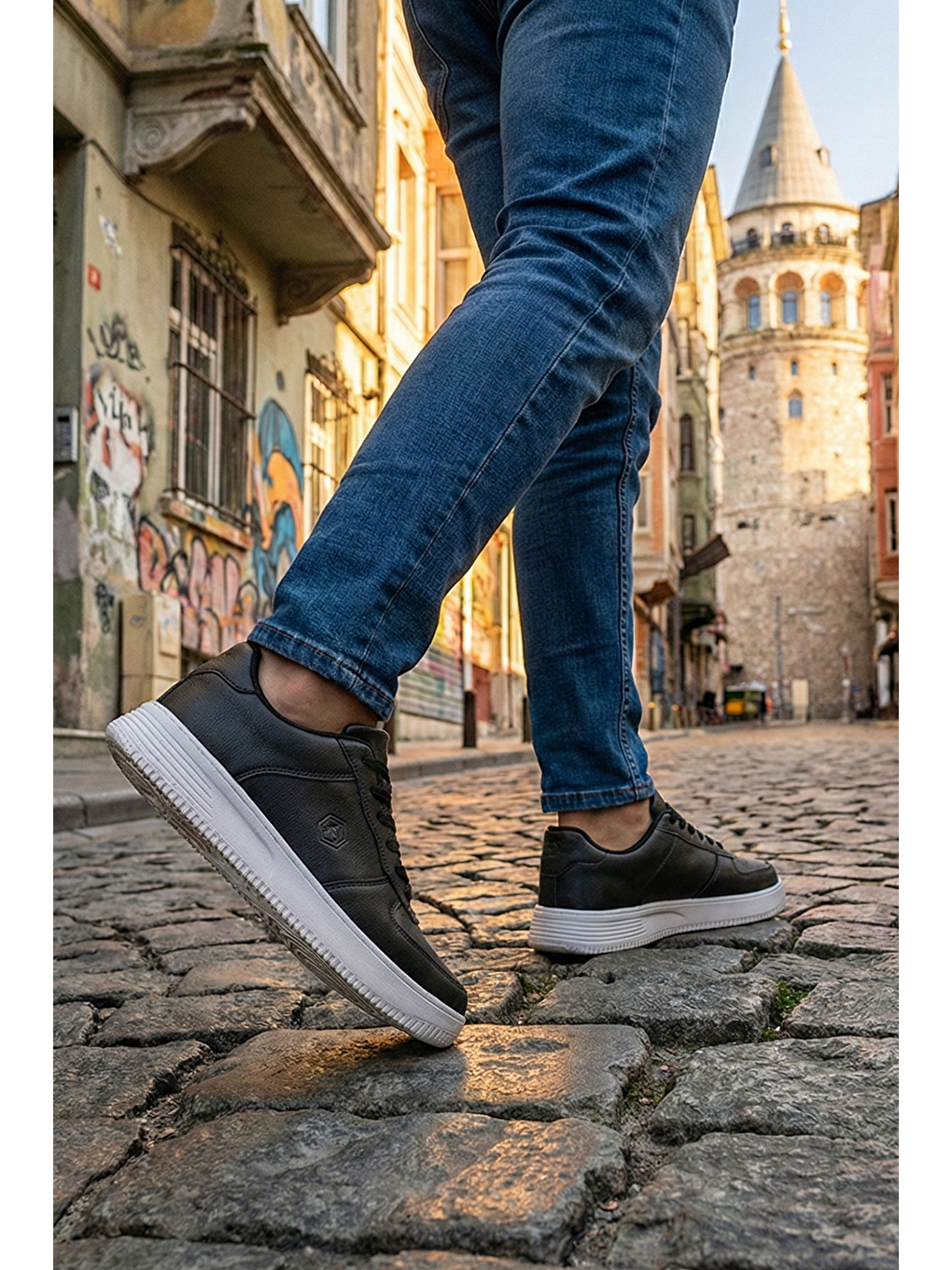 Gasella Erkek Siyah Spor Ayakkabı-5