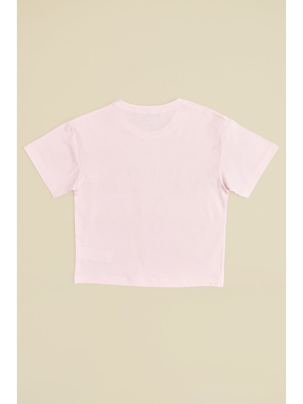 Pembe Unstoppable Baskılı Kız Çocuk Crop Tişört-1