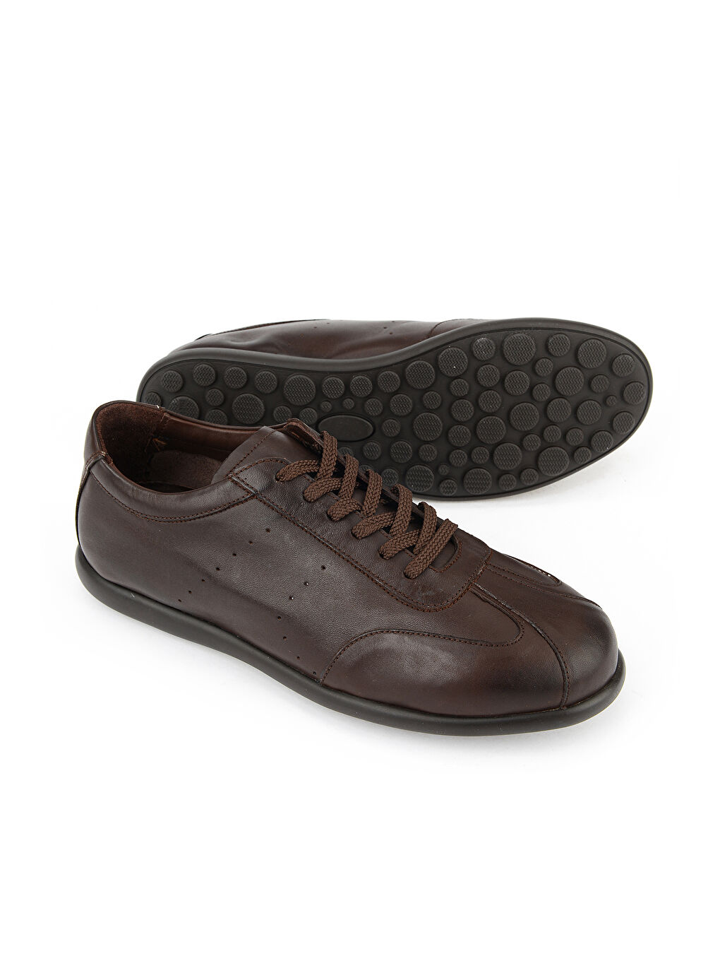 Kahverengi Erkek Hakiki Deri Günlük Ayakkabı 1611024Z5820 Kahve-3