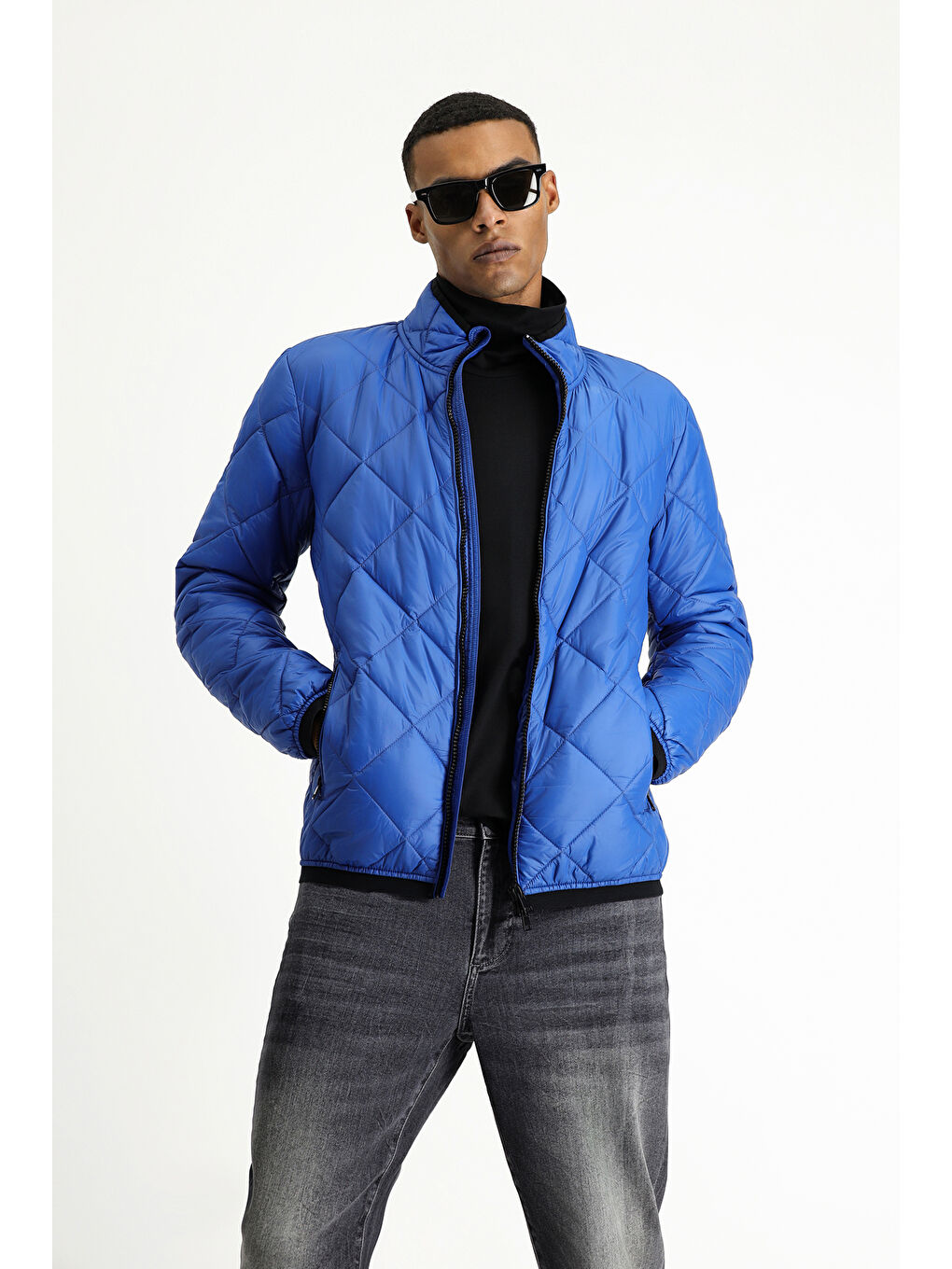 İndigo Kapitone Spor Şişme Mont-3