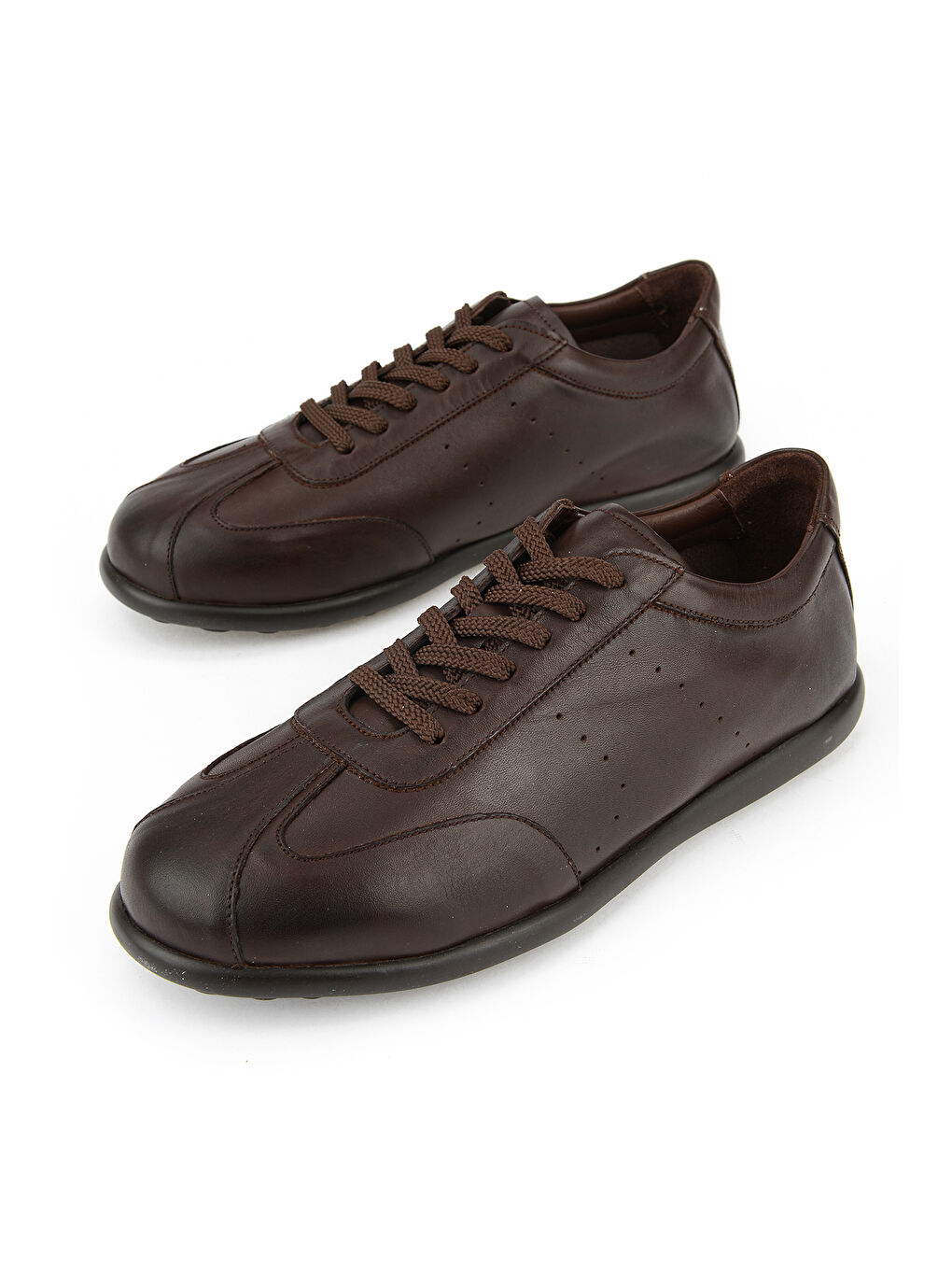 Kahverengi Erkek Hakiki Deri Günlük Ayakkabı 1611024Z5820 Kahve-4