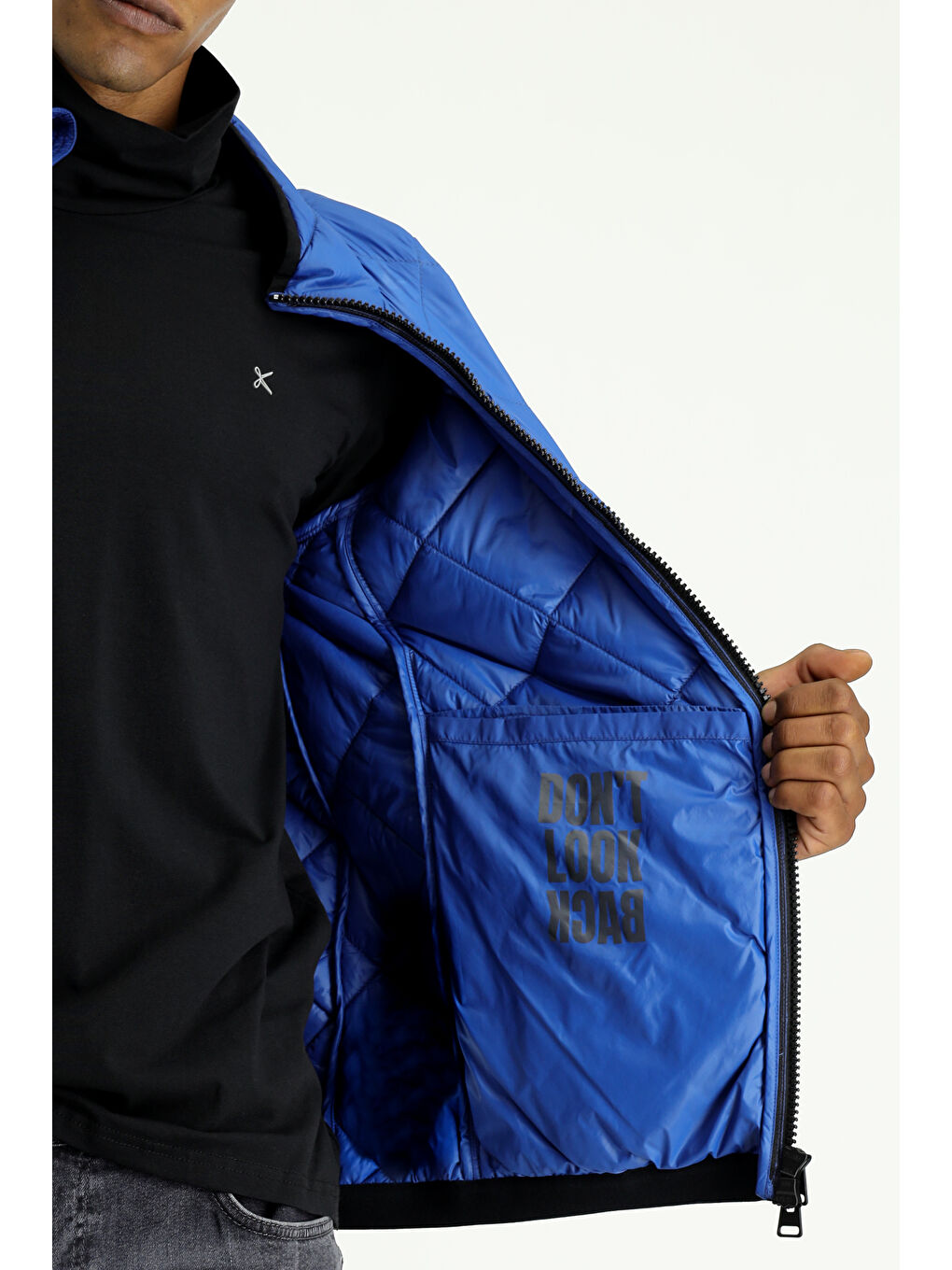 İndigo Kapitone Spor Şişme Mont-5