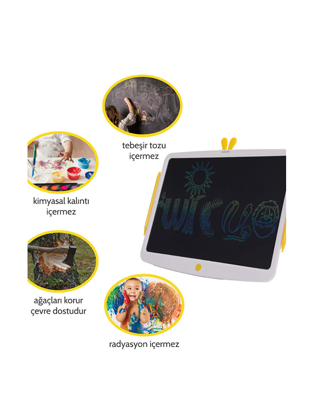 Wicue 16" Little Chick Renkli LCD Dijital Tablet W16S-2