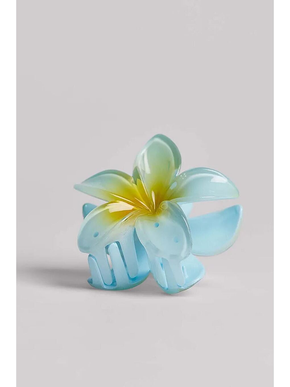 Mavi Büyük Hibiscus Lüks Asetat Mandal Toka-1