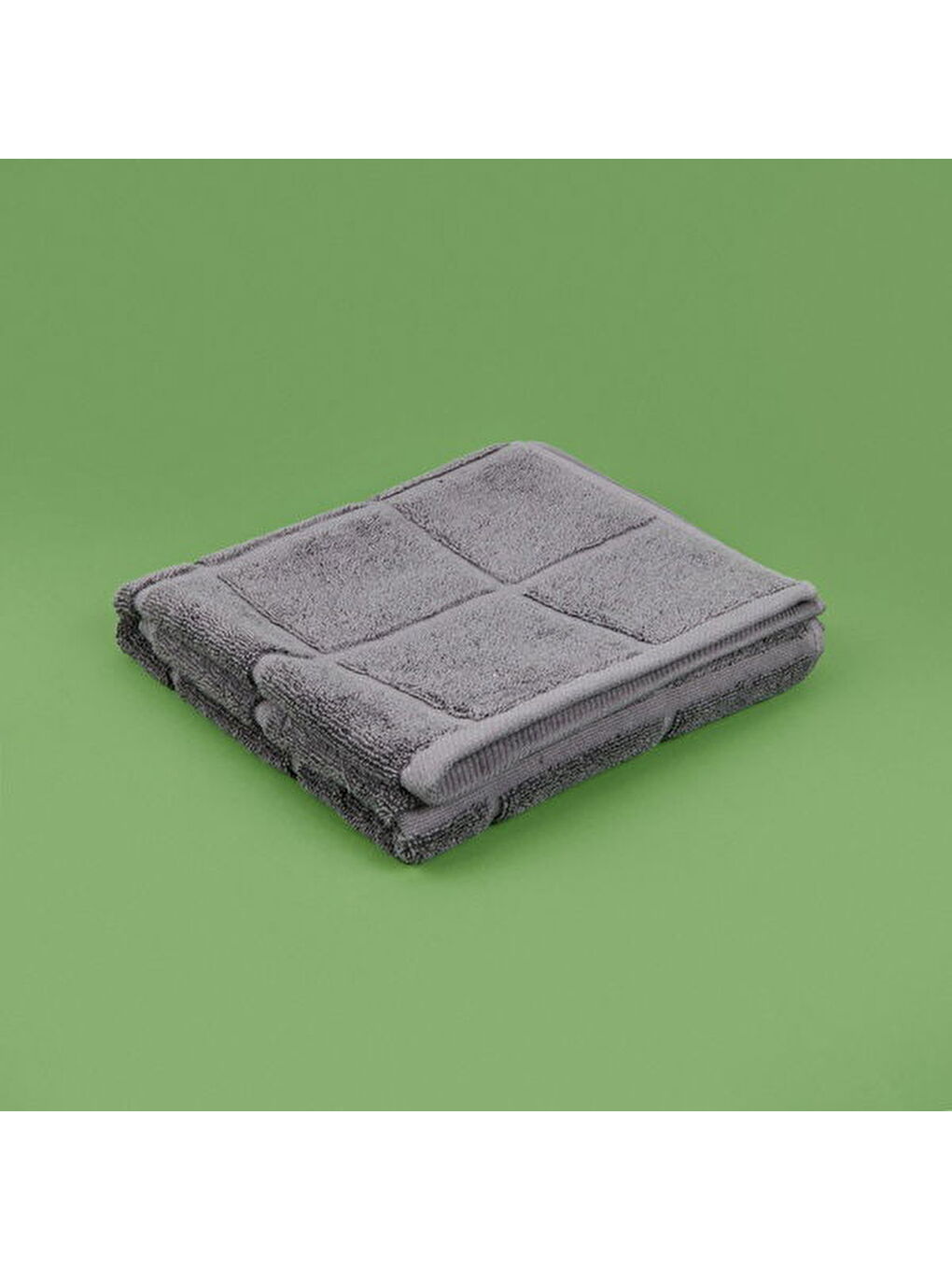 Soft Kareli Ayak Havlusu - Antrasit - 50x70 cm-1