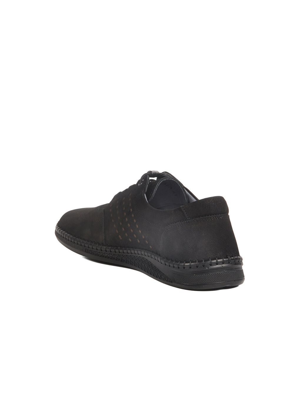 Siyah Nubuk Hakiki Deri Erkek Casual Ayakkabı 617 M-3