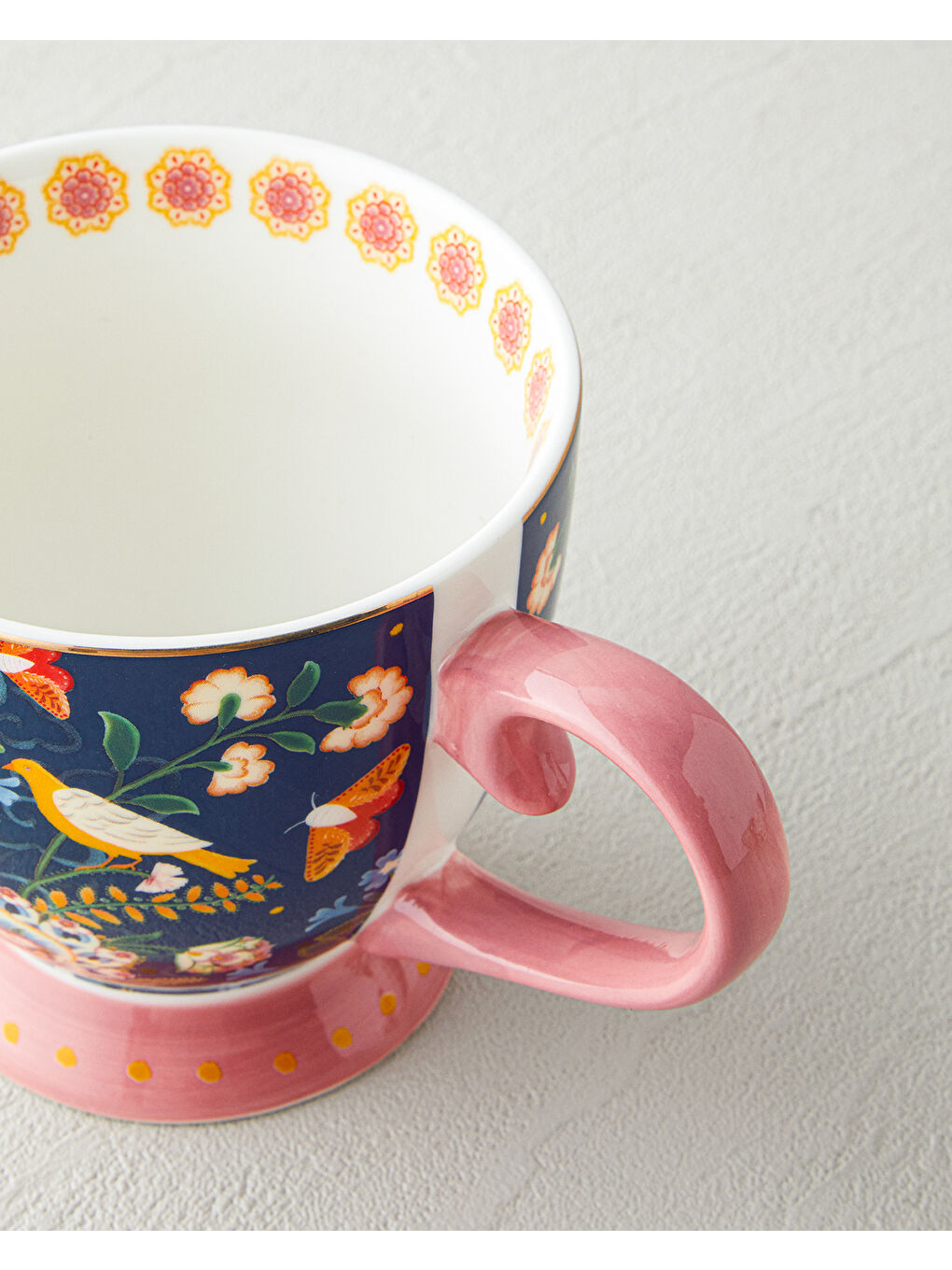 Wingy New Bone China Kupa 460 ml Lacivert-2