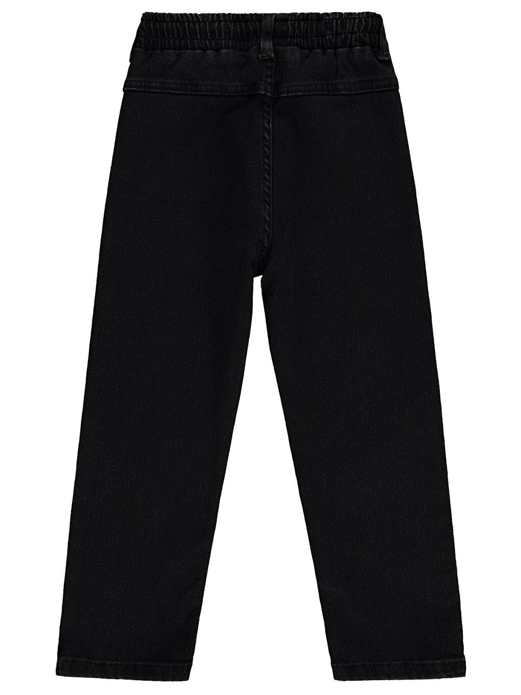 Boys Beli Lastikli Jogger 6-9 Yaş Pantolon Jean - Siyah 8-9 Yaş-1