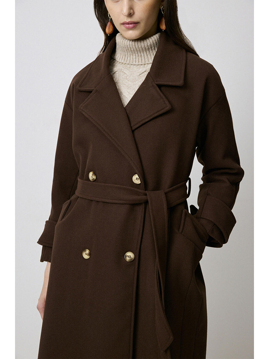 Kahverengi Kaşe Kaban-3