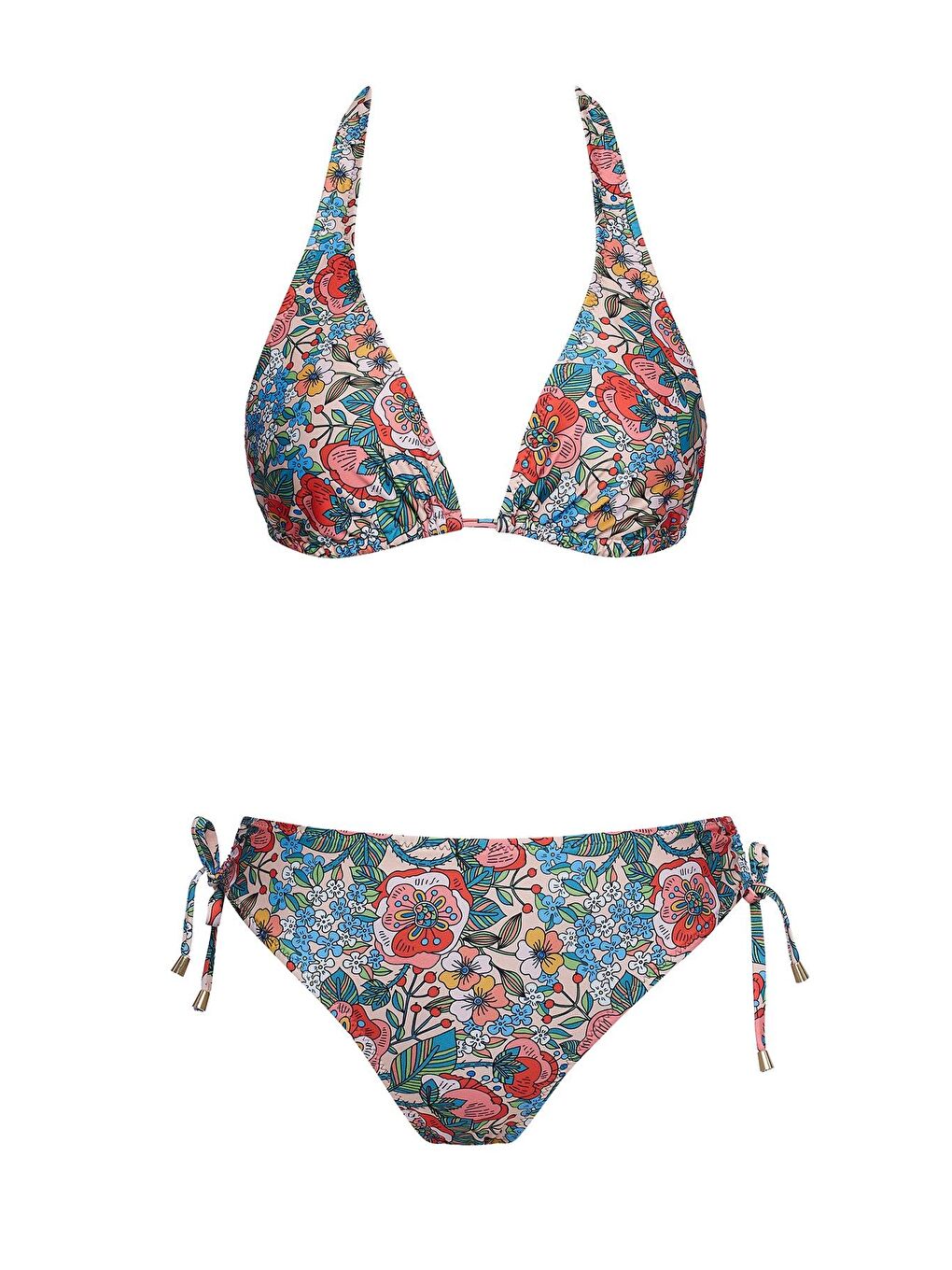 Petrol Kalın Askılı Üçgen Bikini Takım