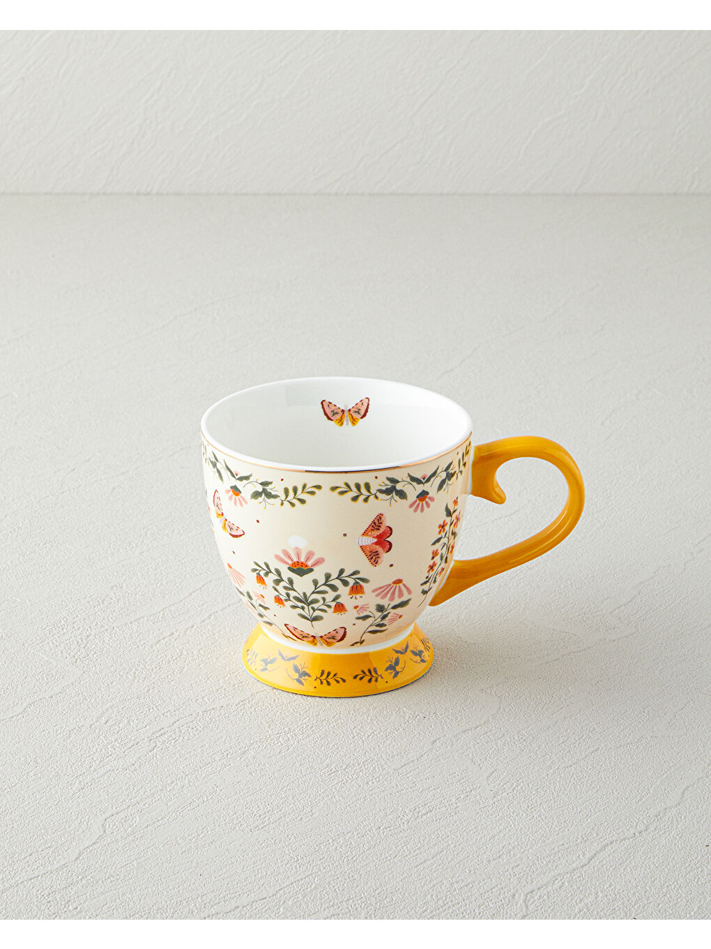 Sarı Dipsy New Bone China Kupa 460 ml Hardal-1