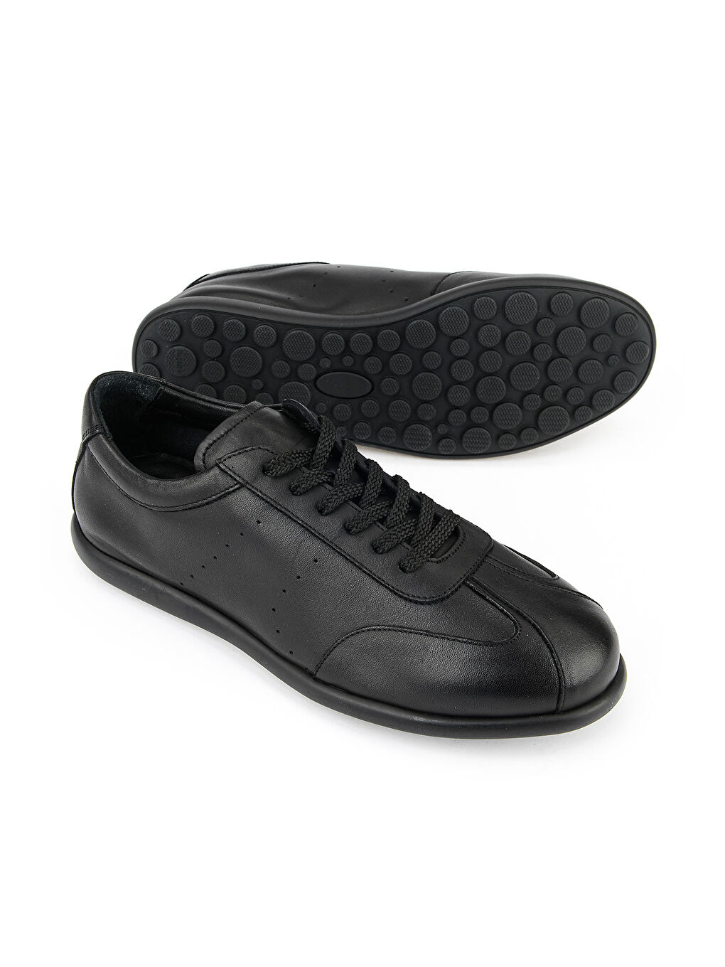 Erkek Hakiki Deri Günlük Ayakkabı 1611024Z5820 Siyah-3