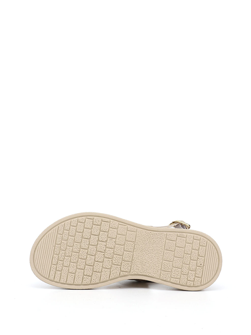 Bej Kadın YENİ BEJ Tokalı Dolgu Tabanlı Sandalet-4