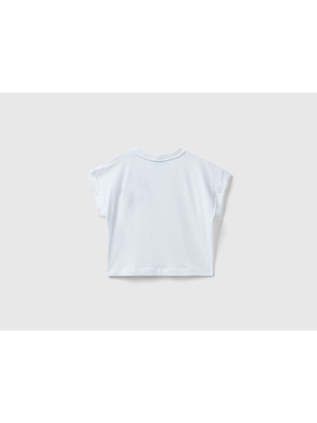 Kadın Beyaz Boxy Fit Çiçek Desenli Tişört-3