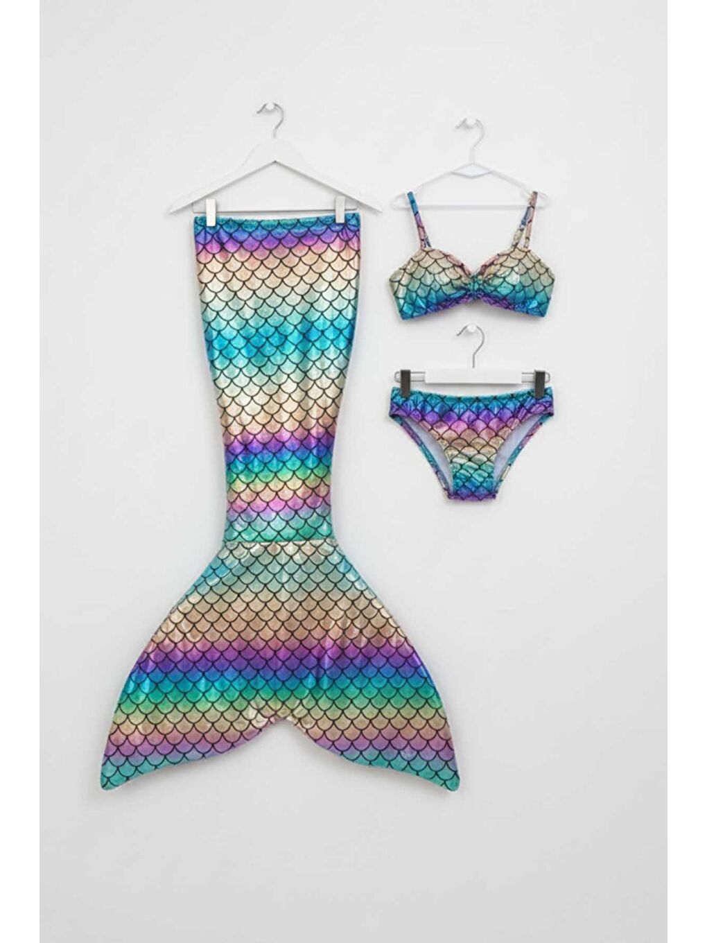 Mor Hologram Deniz Kızı Kostümü