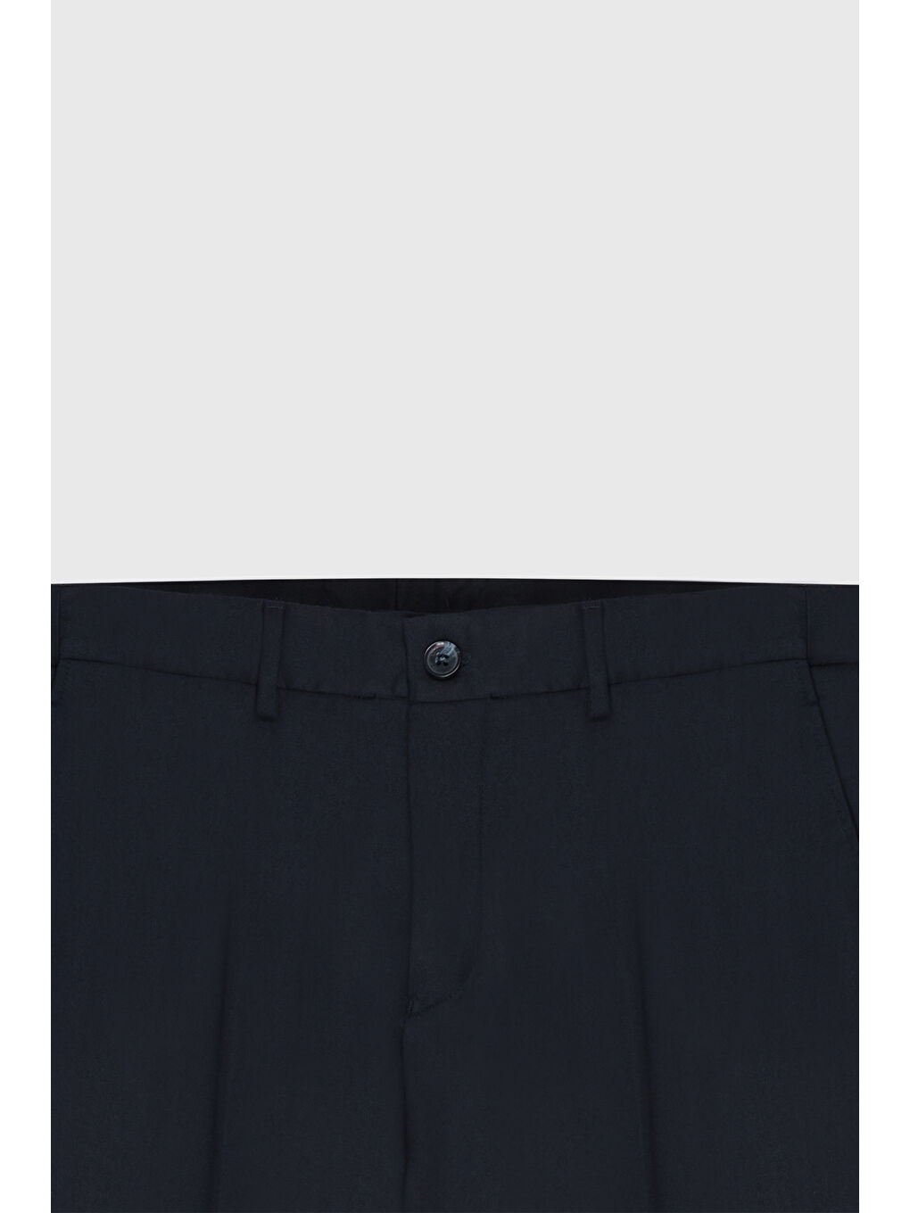 Erkek Lacivert Yünlü Flanel Slim Fit Dar Kesim Beli Gizli Lastikli Yan Cep Klasik Pantolon-7