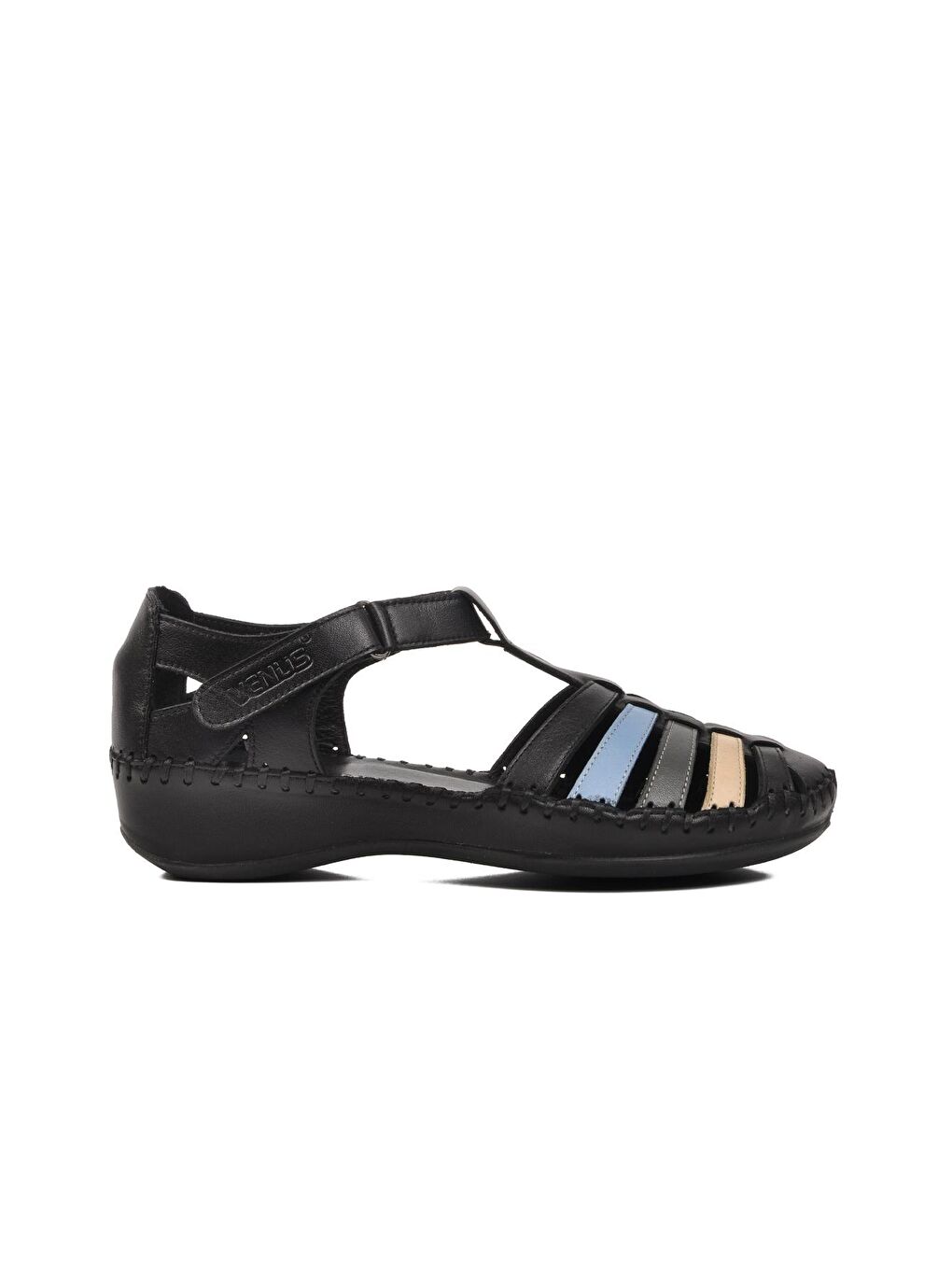 Siyah Hakiki Deri Kadın Sandalet 23033319Y