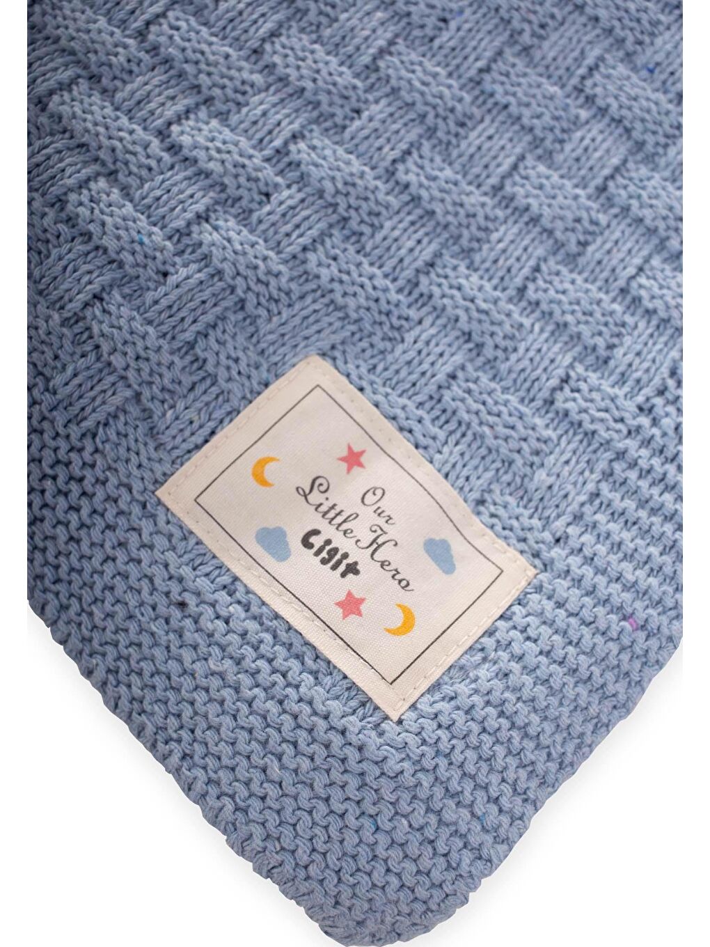 Roma Desen Triko Battaniye 80X100cm Açık Mavi-2