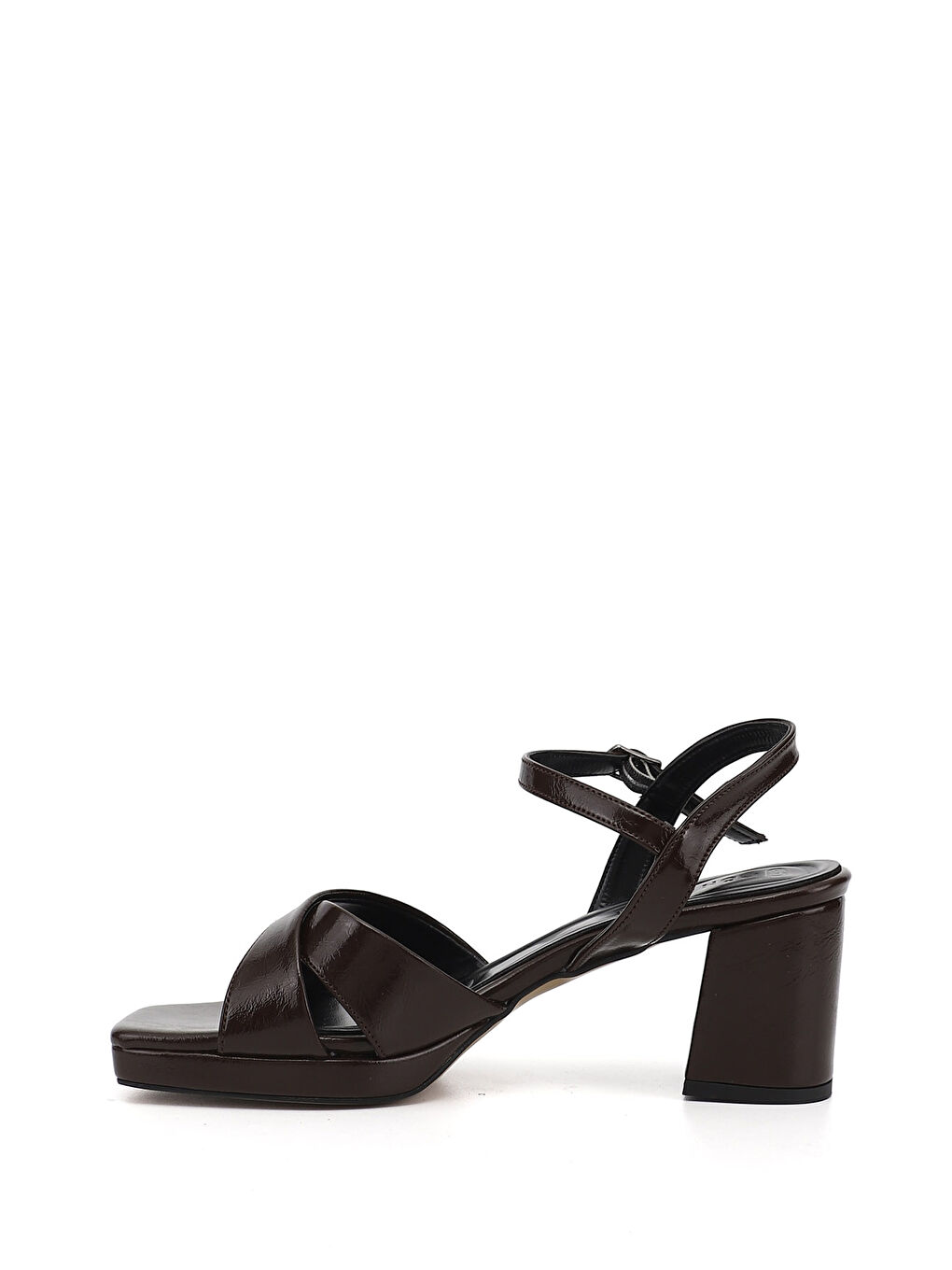 Kahverengi Kadın KAHVERENGİ Bilekten Bağlı Platform Topuklu Sandalet-3