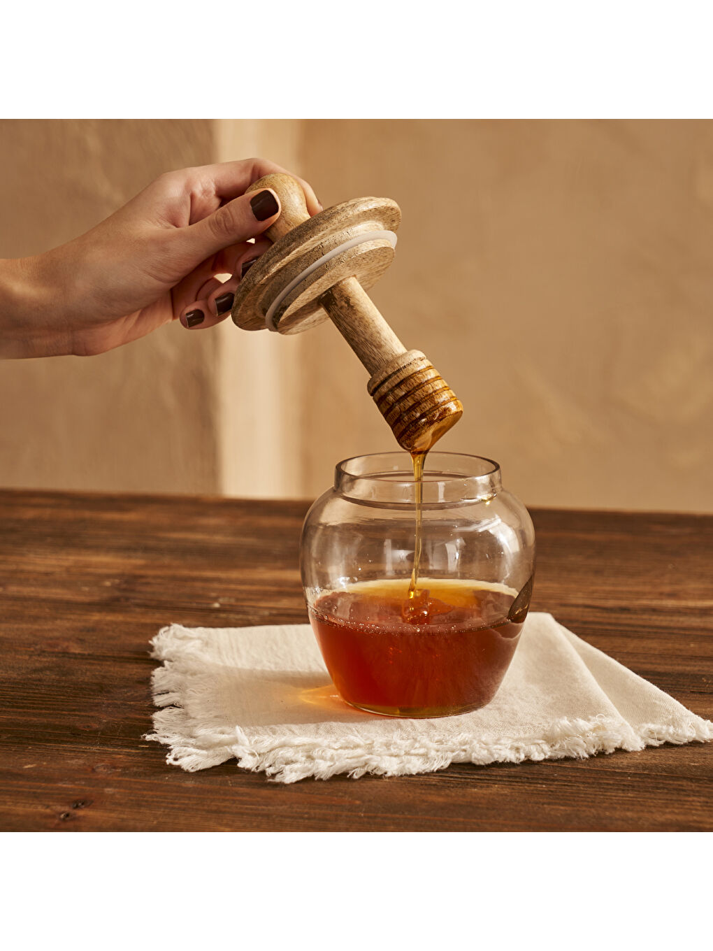 Bej Eden Mango Kapaklı Bal Kavanozu Naturel (600 ml)-2