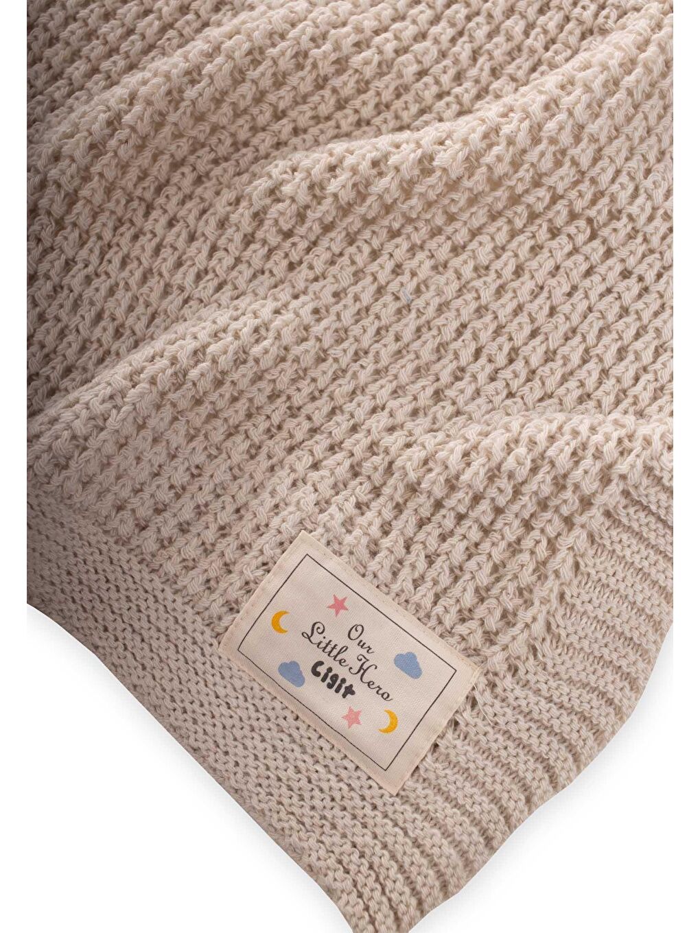 Bej Selanik Triko Battaniye 80X100 (+/-5 Cm ) Taş-2