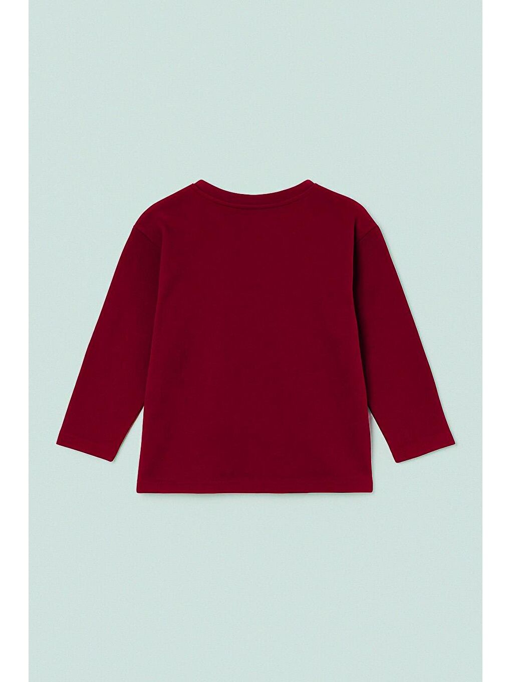 Erkek Çocuk %100 Pamuk Baskılı Uzun Kollu Tişört - Bordo (3-4 Yaş 8-9 Yaş)-2