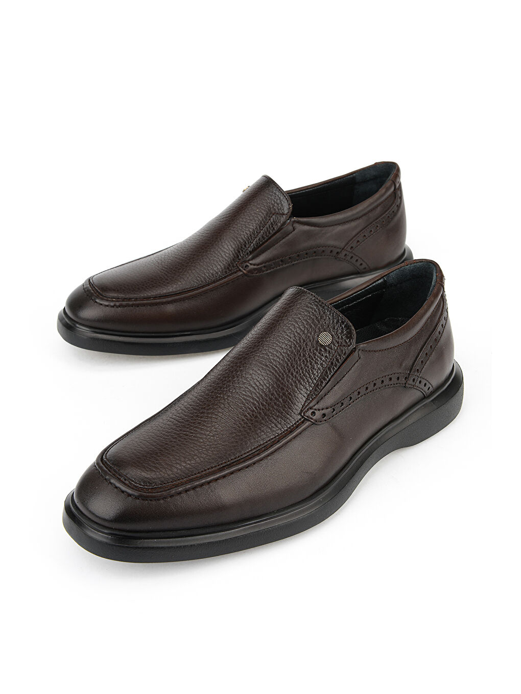 Kahverengi Erkek Hakiki Deri Ayakkabı 1611053Z1800 Kahve-4