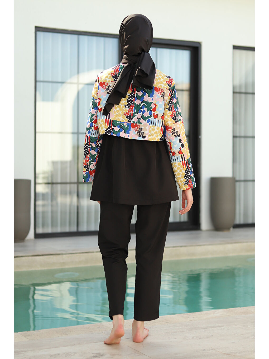 Modest Mayo Pantolon Siyah-3