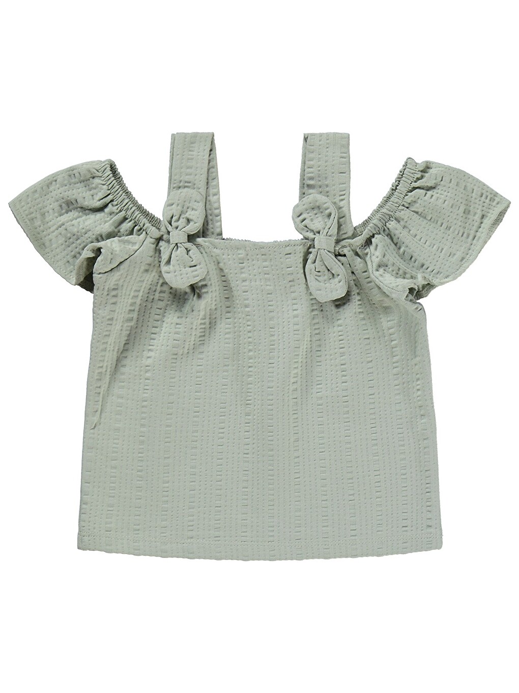 Baby Fiyonk Askılı Şortlu 6-18 Ay Takım - Yeşil-1