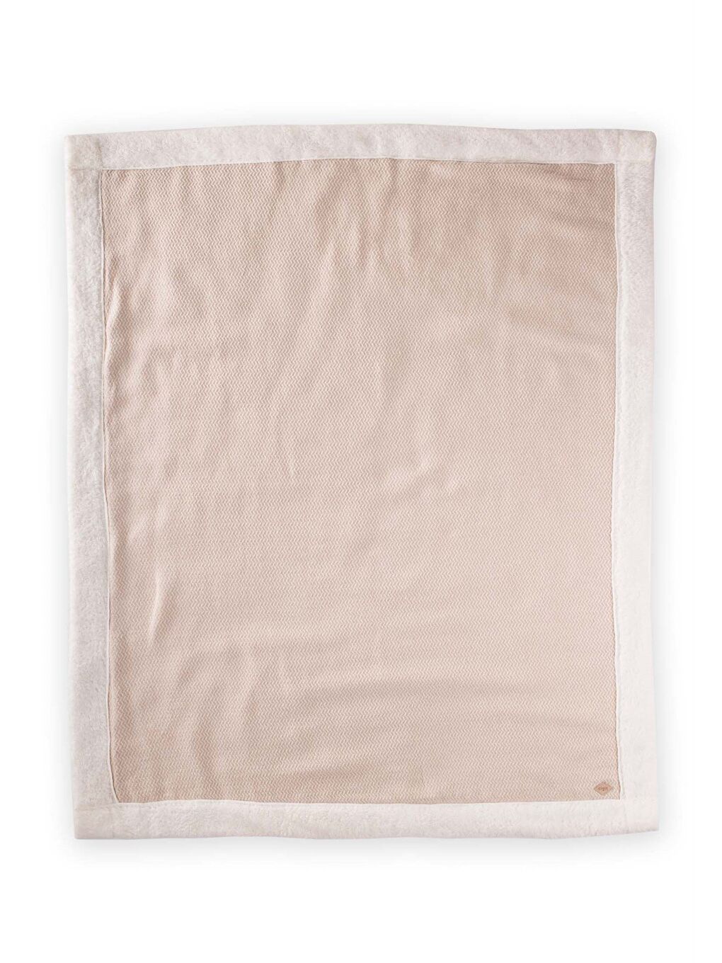 Pelüşlü Hasır Desen Bebek Battaniye 85X100 Cm Bej-1
